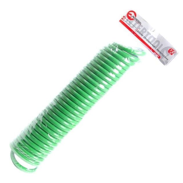 Шланг поливочный спиральный 7,5 м с коннекторами INTERTOOL GE-4001, фото , изображение 2 | SNABZHENIE.com.ua