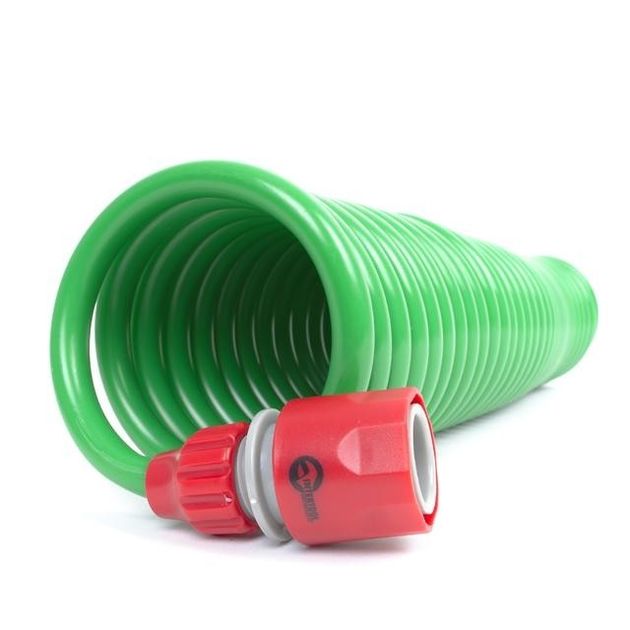 Шланг поливочный спиральный 7,5 м с коннекторами INTERTOOL GE-4001, фото , изображение 7 | SNABZHENIE.com.ua
