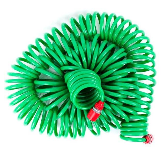 Шланг поливочный спиральный 30 м с коннекторами INTERTOOL GE-4003, фото  | SNABZHENIE.com.ua