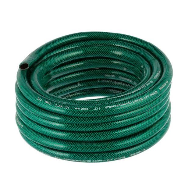 Шланг поливочный 3-х слойный 1/2", 10 м, армированный PVC INTERTOOL, фото  | SNABZHENIE.com.ua