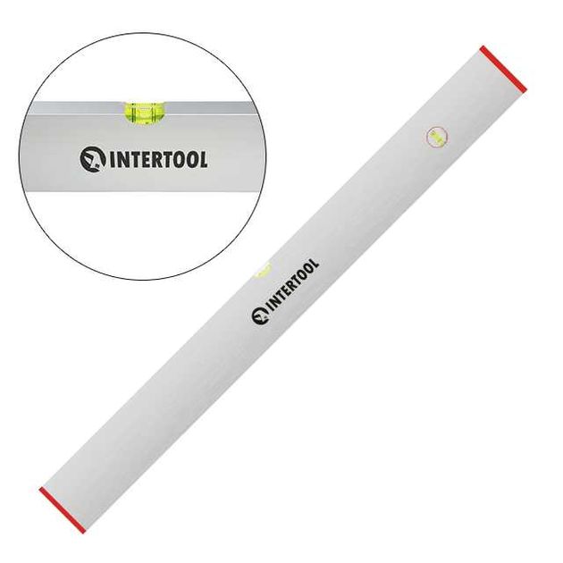 Правило-уровень 100 см, 2 капсулы, вертикальное и горизонтальное INTERTOOL MT-2010, фото  | SNABZHENIE.com.ua