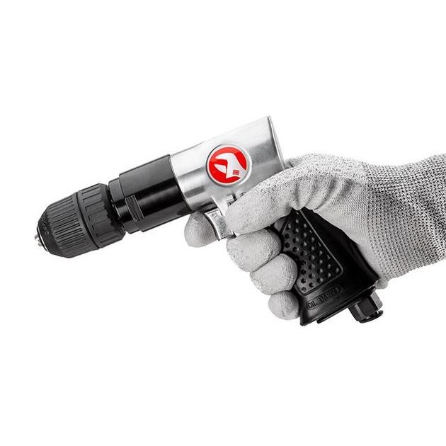 Дрель пневматична з реверсом, патрон самозажимний 1,5-10 мм, 3/8 INTERTOOL PT-0903, фото , зображення 7 | SNABZHENIE.com.ua