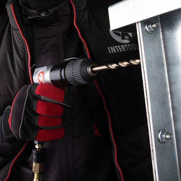 Дрель пневматична з реверсом, патрон самозажимний 1,5-10 мм, 3/8 INTERTOOL PT-0903, фото , зображення 9 | SNABZHENIE.com.ua