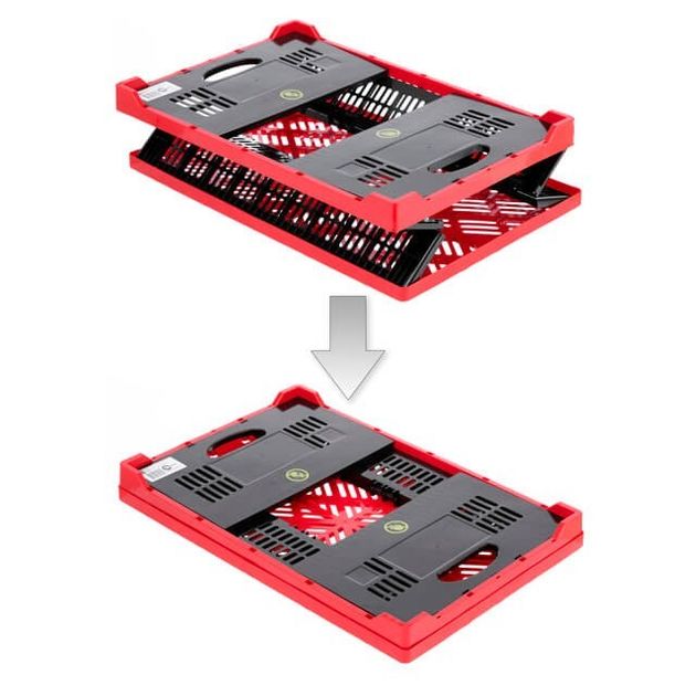 Ящик складний, пластиковий, 30 кг, 47 л, 600*400*260 мм, 100% первинний харчовий ПЕ INTERTOOL BX-6426, фото , зображення 3 | SNABZHENIE.com.ua