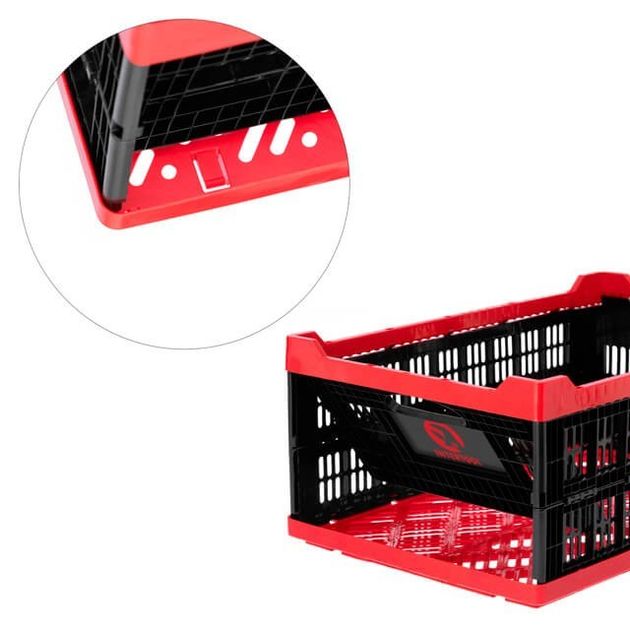 Ящик складний, пластиковий, 30 кг, 47 л, 600*400*260 мм, 100% первинний харчовий ПЕ INTERTOOL BX-6426, фото , зображення 4 | SNABZHENIE.com.ua