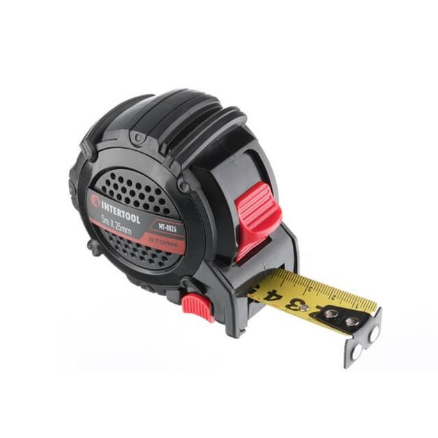 Рулетка 5м с металлическим полотном и магнитами STORM INTERTOOL MT-0826, фото  | SNABZHENIE.com.ua