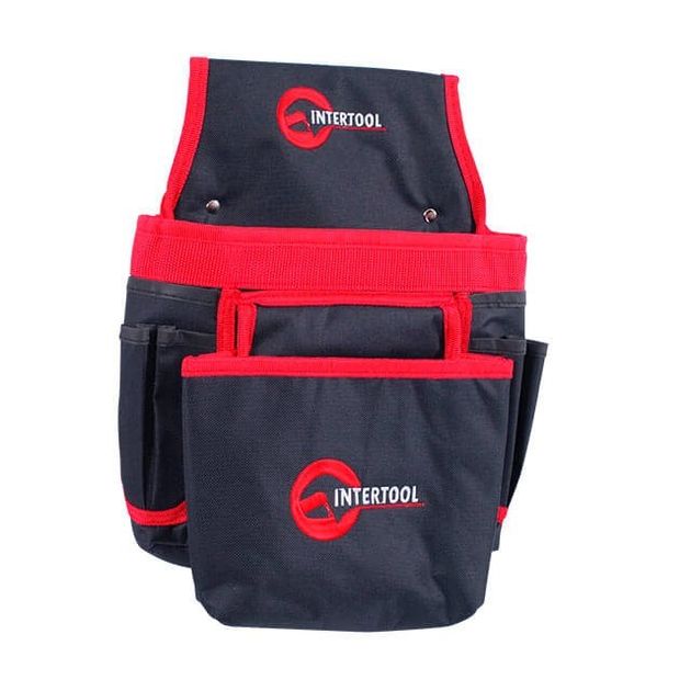 Сумка поясная строительная INTERTOOL SP-1036, 8 карманов, полиэстер, фото  | SNABZHENIE.com.ua