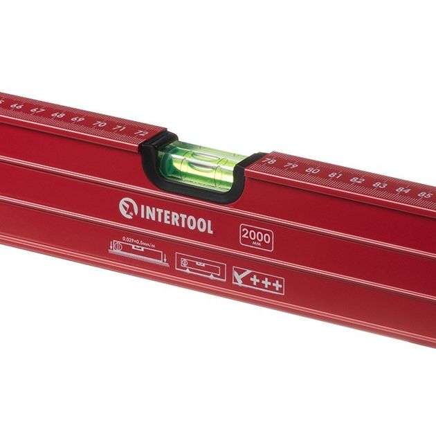 Уровень с поворотной капсулой 2000 мм 3 глазка INTERTOOL MT-1280, фото , изображение 5 | SNABZHENIE.com.ua