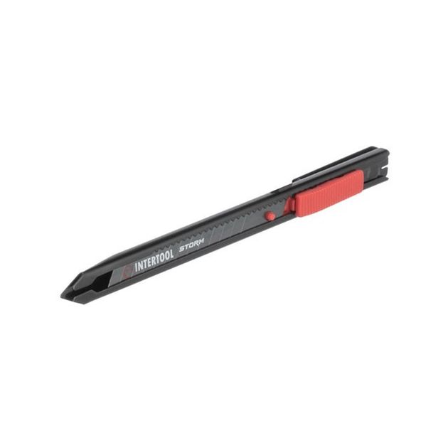 Ніж сегментний 9мм, металевий, Storm INTERTOOL HT-0513, фото  | SNABZHENIE.com.ua