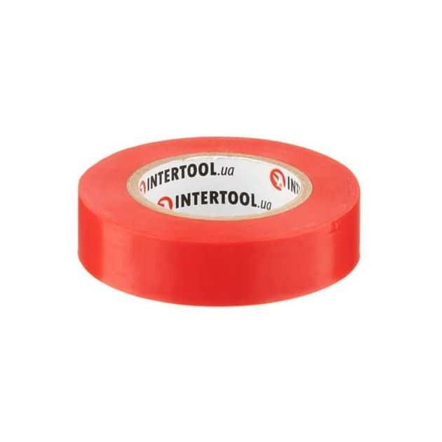 Изоляционная лента 0.15мм*17мм*15м красная INTERTOOL IT-0040, фото , изображение 2 | SNABZHENIE.com.ua Изоляционная лента 0.15мм*17мм*15м красная INTERTOOL IT-0040, фото , изображение 2 | SNABZHENIE.com.ua