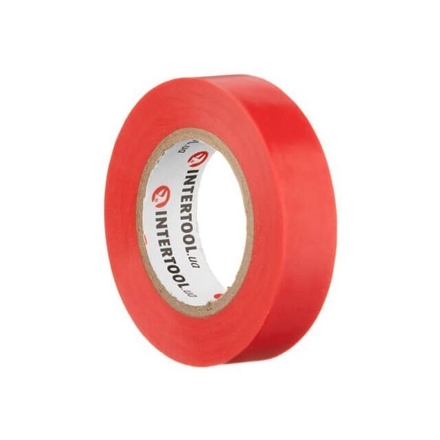 Изоляционная лента 0.15мм*17мм*15м красная INTERTOOL IT-0040, фото , изображение 3 | SNABZHENIE.com.ua Изоляционная лента 0.15мм*17мм*15м красная INTERTOOL IT-0040, фото , изображение 3 | SNABZHENIE.com.ua