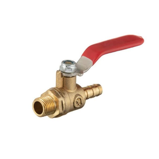 Кран шаровый 1/4" латунный на шланг 8мм STORM INTERTOOL PT-1888, фото  | SNABZHENIE.com.ua