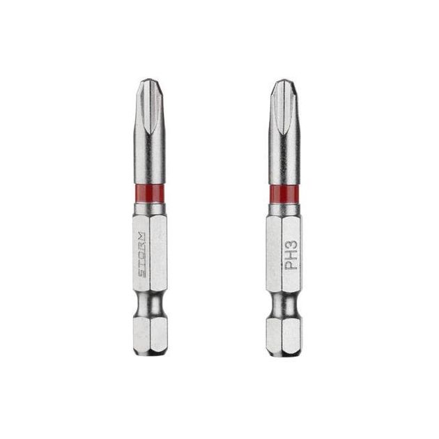 Отверточные насадки PH3 1/4*50мм, S2, 2шт., STORM INTERTOOL VT-0213, фото , изображение 3 | SNABZHENIE.com.ua