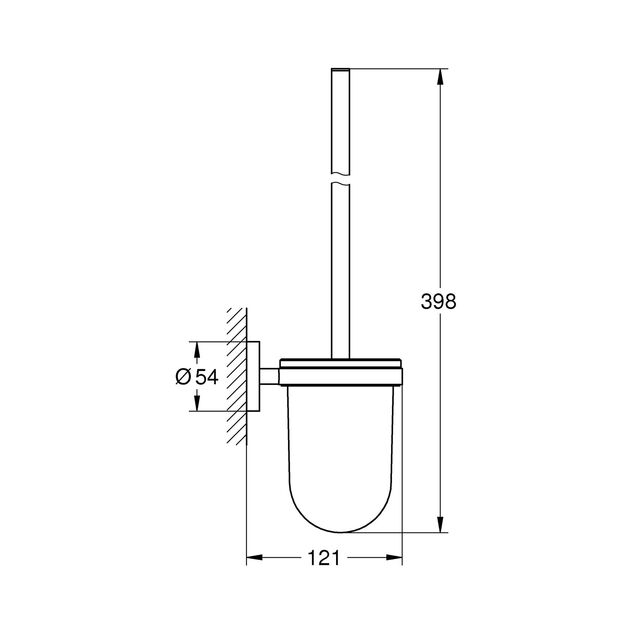Ершик для унітаза настінний Grohe QuickFix Start 411852430, фото , зображення 2 | SNABZHENIE.com.ua Ершик для унітаза настінний Grohe QuickFix Start 411852430, фото , зображення 2 | SNABZHENIE.com.ua