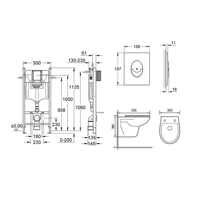 Унитаз с инсталляцией 4 в 1 Grohe Solido Start UA38971964A, фото , изображение 2 | SNABZHENIE.com.ua Унитаз с инсталляцией 4 в 1 Grohe Solido Start UA38971964A, фото , изображение 2 | SNABZHENIE.com.ua