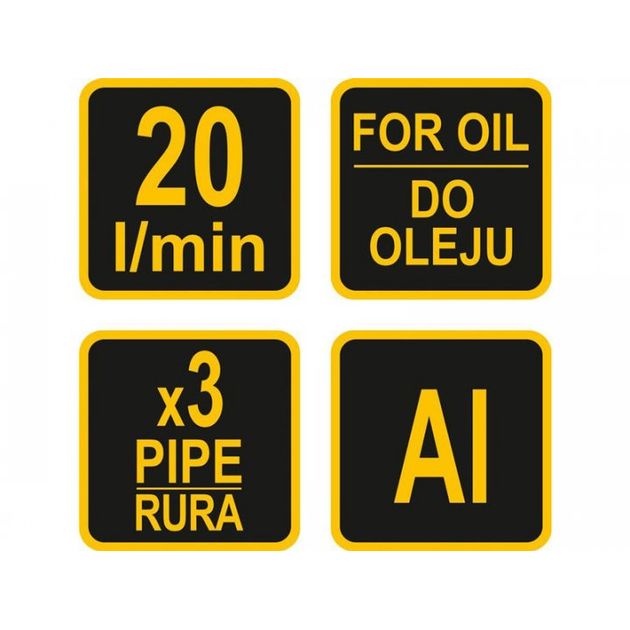 Насос ручний для перекачування олії VOREL, алюмінієвий, продуктивність 20 л/хв, 32 мм, L = 1 м (VO-78002), фото , зображення 4 | SNABZHENIE.com.ua