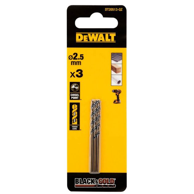 Сверло по металлу DeWALT DT20513 EXTREME Black & Gold, фото  | SNABZHENIE.com.ua