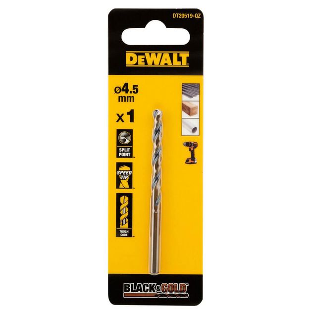 Сверло по металлу DeWALT EXTREME Black & Gold DT20519, фото  | SNABZHENIE.com.ua