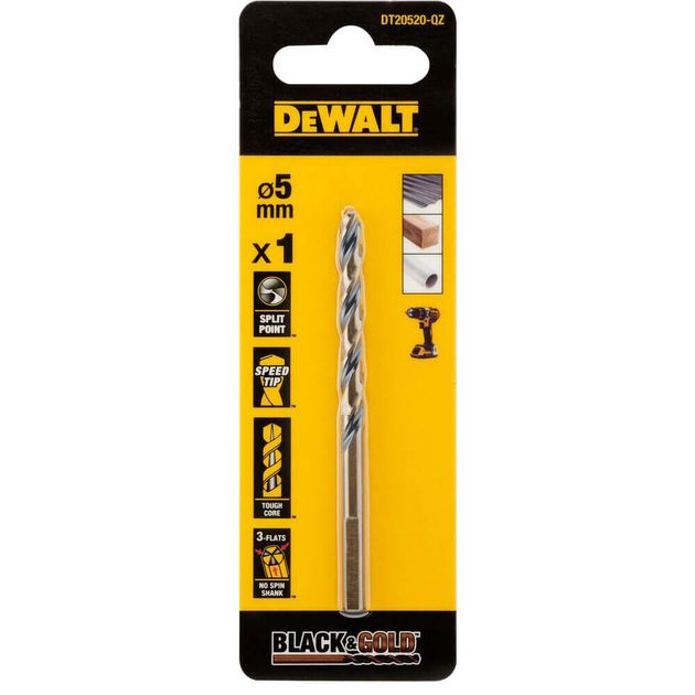 Сверло по металлу DeWALT EXTREME Black & Gold DT20520, фото  | SNABZHENIE.com.ua