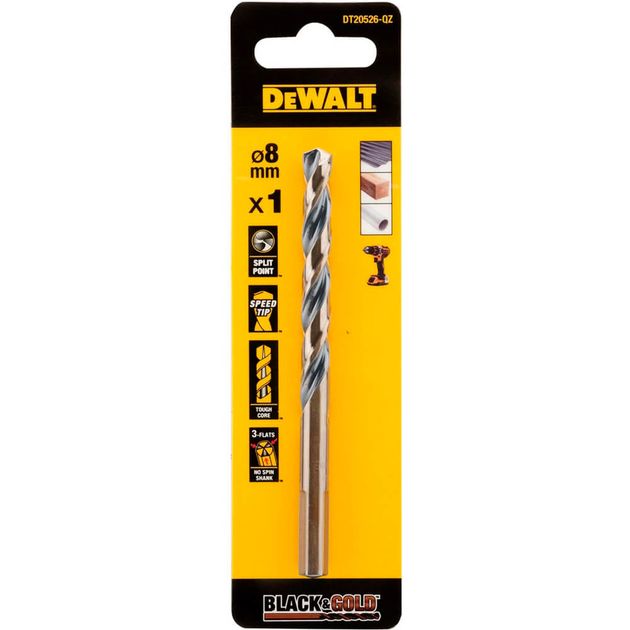 Сверло по металлу DeWALT DT20526 EXTREME IMPACT Black & Gold, фото  | SNABZHENIE.com.ua