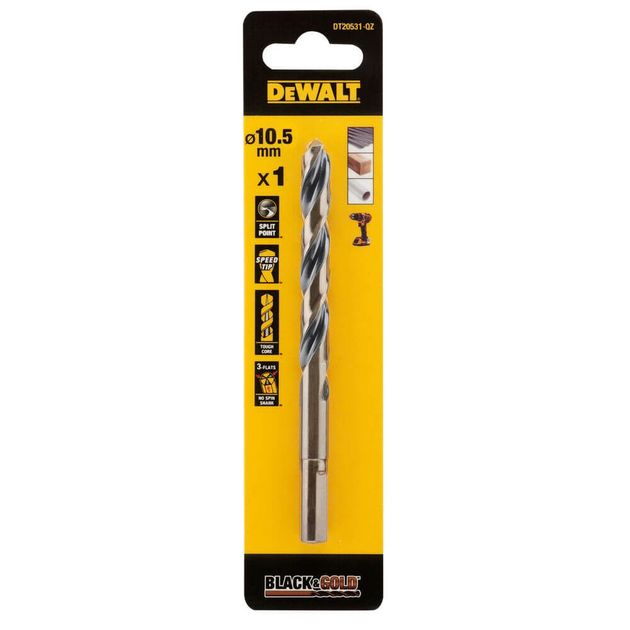 Сверло по металлу DeWALT DT20531 Black & Gold EXTREME IMPACT, фото  | SNABZHENIE.com.ua