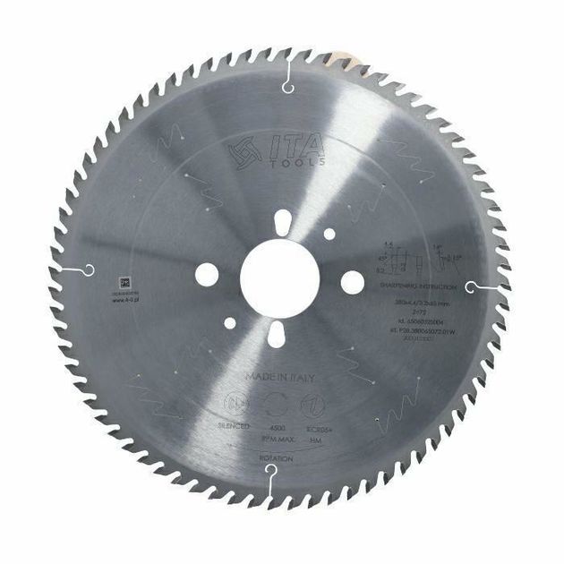 Диск пильный Ita Tools D=380mm F=65 Z=72 K/P=4,4/3,2 TP PH04, фото  | SNABZHENIE.com.ua