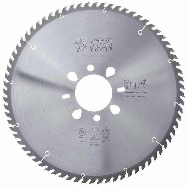 Диск пильный Ita Tools D=400 F=80 Z=72 K/P=4,4/3,2 TP PH01, фото  | SNABZHENIE.com.ua