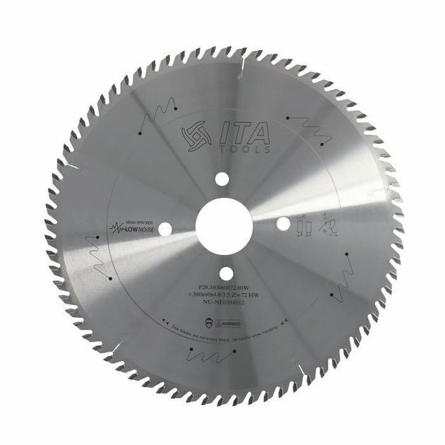 Диск пильний для панелей Ita Tools D=380 F=60 Z=72 K/P=4,8/3,5 FZ/TR PH:2/14/100+2/14/125, фото  | SNABZHENIE.com.ua