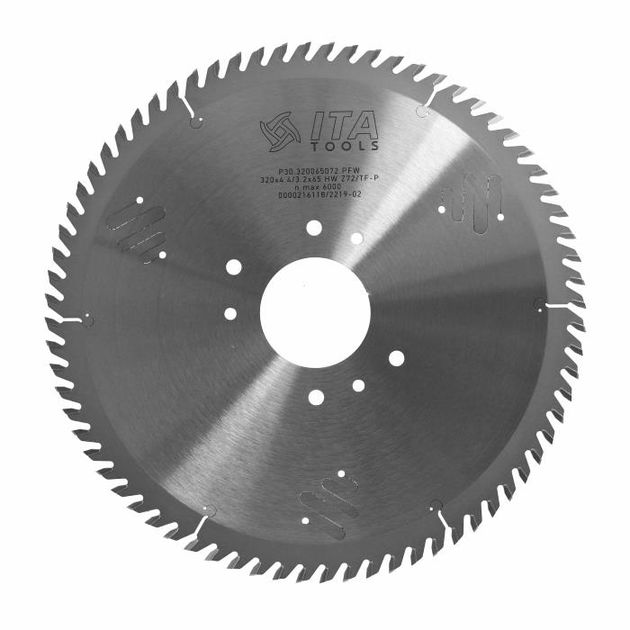 Диск пильний Panel sizing saw blade D=320 F= 65 Z= 72 K/P=4,4/3,2 FZ/TR NANO PH05+3/7/100 special nano grain Ita Tools, фото  | SNABZHENIE.com.ua