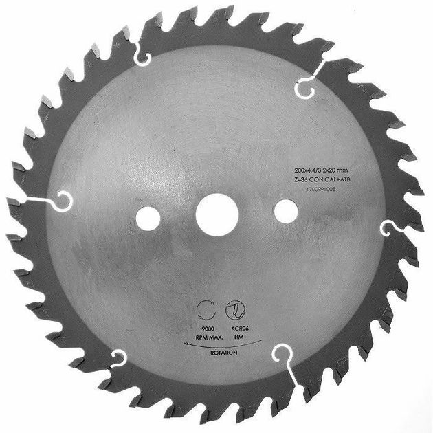 Диск пильний Conical scoring blade D=200 F= 20 Z= 36 K=4,4-5,6 P=3,2 CONICAL-ALT5° PH: 2/11/66 Ita Tools, фото  | SNABZHENIE.com.ua