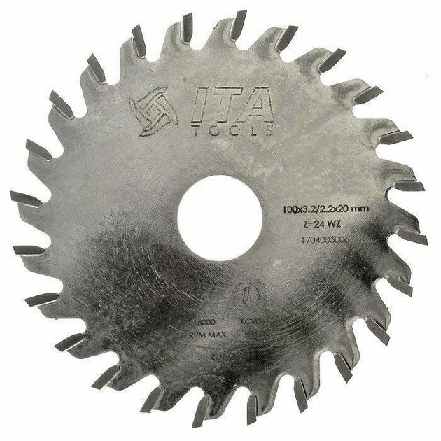 Диск пильний Saw blade HW D=100 F=20 Z=24 K/P=3,2/2,2 WZ Ita Tools, фото  | SNABZHENIE.com.ua