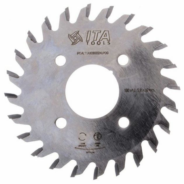 Диск пильный Grooving D=100 F=30 Z=24 K/P=4,0/2,8 FZ PH:4/5,5/50 Ita Tools, фото  | SNABZHENIE.com.ua