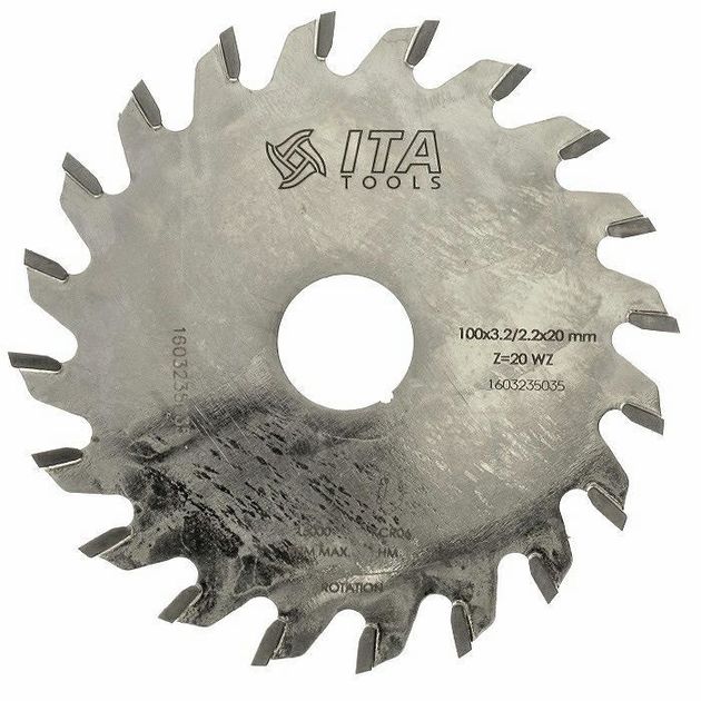 Диск пильний PKA.Pi?a D=100 F=20 Z=20 K=3,2 Z?B: NS Poz. Ita Tools, фото  | SNABZHENIE.com.ua