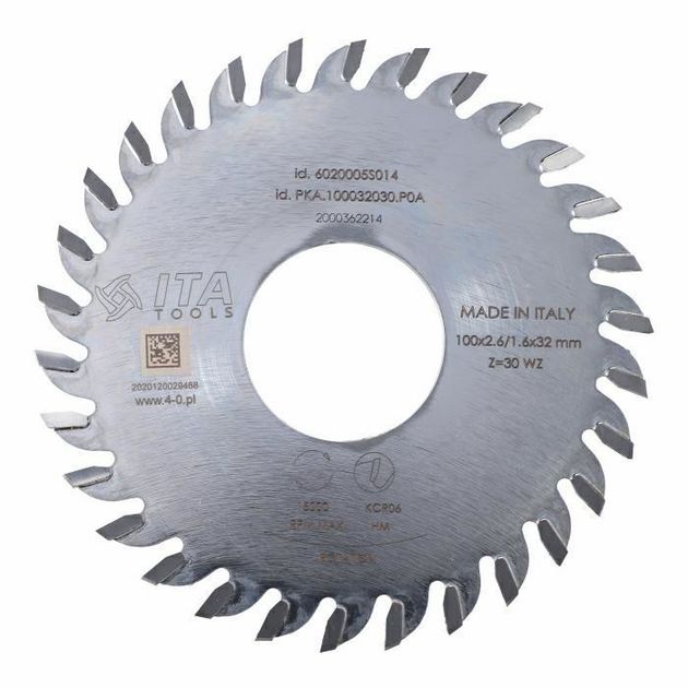 Диск пильний Trimming saw blade D=100 F=32 Z=30 K/P=2,6/1,6 WZ Poz. Ita Tools, фото  | SNABZHENIE.com.ua
