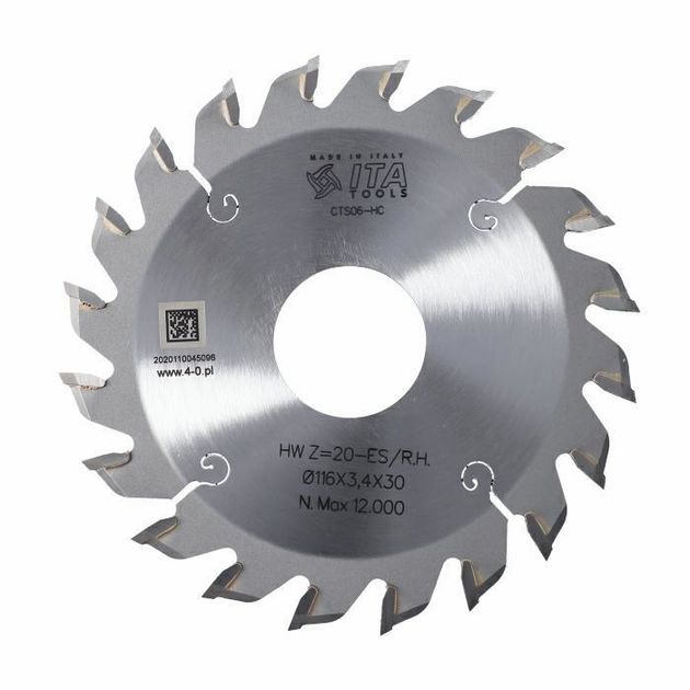 Диск пильный PKA.Sawblade D=116 F=30 Z=20 K=3,4 R Poz. Ita Tools, фото  | SNABZHENIE.com.ua