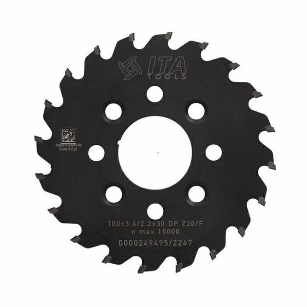 Диск пильний Grooving saw blade D=100 F=30 Z=20 K/P=3,4/2,2 H=4 FZ/FA PH:4/M5/48 LH + 4/M5/48 RH Ita Tools, фото  | SNABZHENIE.com.ua