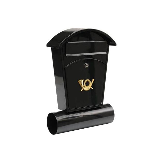 Ящик поштовий VOREL чорний, 480х280х80 мм, фото  | SNABZHENIE.com.ua