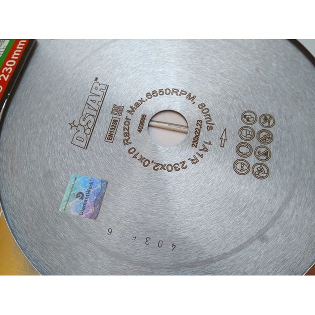 Алмазный отрезной круг DISTAR Razor 230 x 2 x 8,5 x 22,23 1A1R, фото , изображение 8 | SNABZHENIE.com.ua