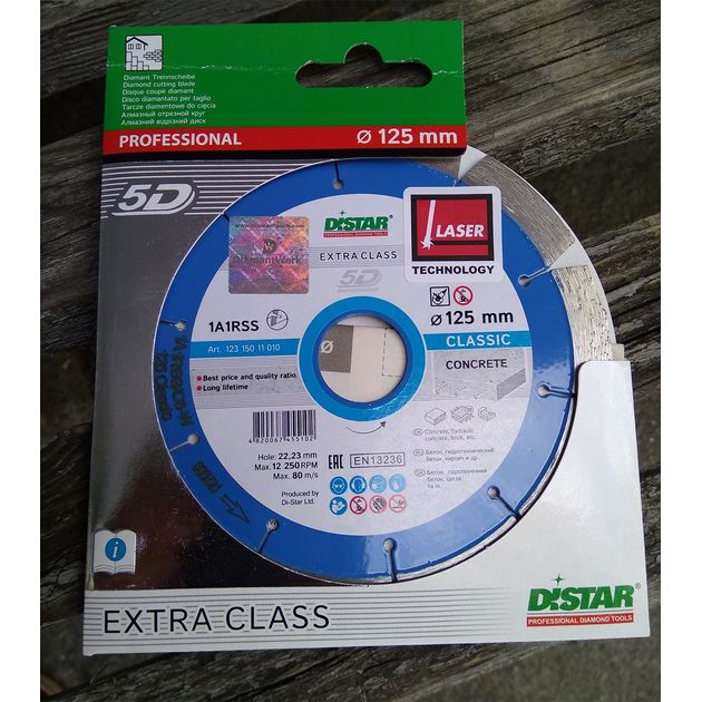 Диск алмазный сегментный DISTAR Classic 125 x 22,23-10-ARP 1A1RSS/C3-W, фото , изображение 10 | SNABZHENIE.com.ua