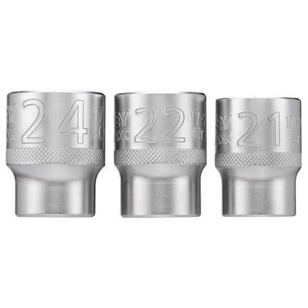 Набор торцевых головок Stanley 1/2" (21, 22, 24), 3 шт., фото  | SNABZHENIE.com.ua