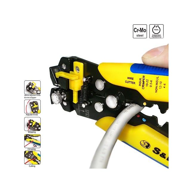 Съемник ізоляції з обжимкою клем S&R 5 в 1 205 мм, фото , зображення 8 | SNABZHENIE.com.ua Съемник ізоляції з обжимкою клем S&R 5 в 1 205 мм, фото , зображення 8 | SNABZHENIE.com.ua