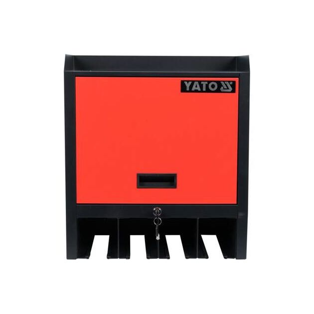 Шкаф для электроинструмента YATO 480x430x280 мм, 4 гнезда, 2 ключа, фото  | SNABZHENIE.com.ua