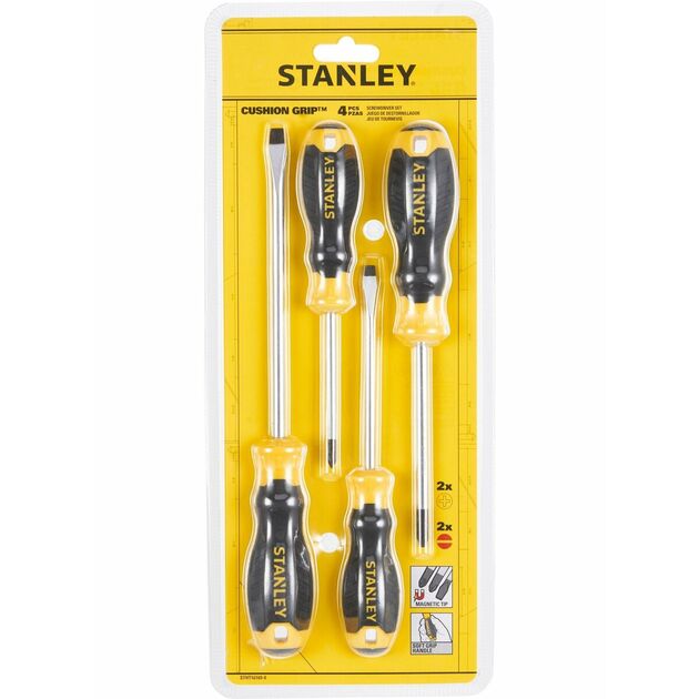 Набор отверток STANLEY Cushion Grip S/DRIVER, 4 шт, прецизионные, фото  | SNABZHENIE.com.ua