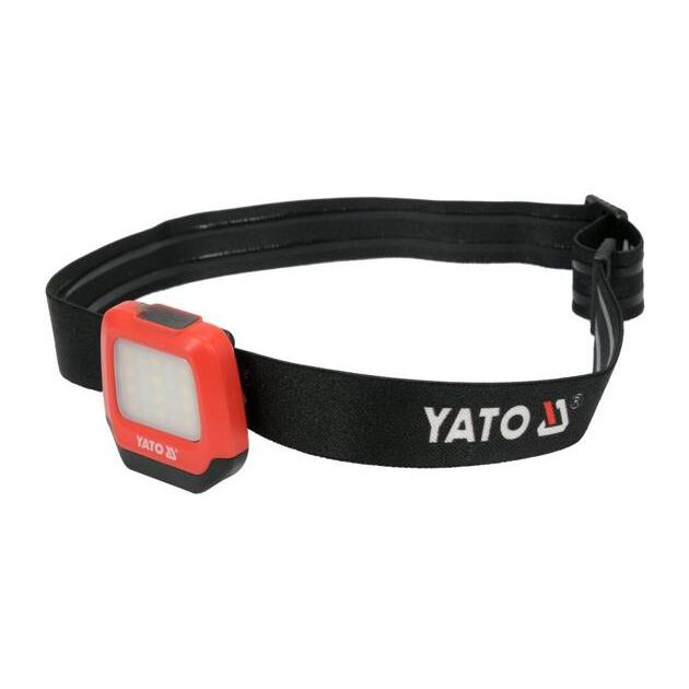 Ліхтар на чоло діодний 2в1 YATO, акум. 3.7 В, 200/150 Лм, USB заряд, фото  | SNABZHENIE.com.ua