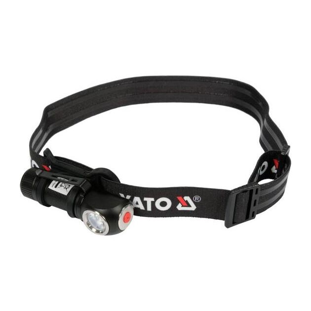 Ліхтар наголовний діодний 2в1 YATO, живлення Li-Ion 3,7 В, 350/120 Lm, фото  | SNABZHENIE.com.ua