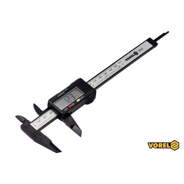 Штангенциркуль електронний VOREL l= 150 мм, роздільна здатн.- 0,1 мм, точність- 0,01 мм [25/100], фото  | SNABZHENIE.com.ua