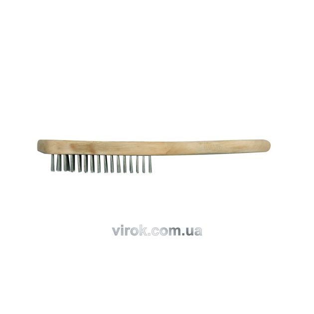 Щітка ручна з стального дроту VOREL, 4 ряди [12/120], фото  | SNABZHENIE.com.ua