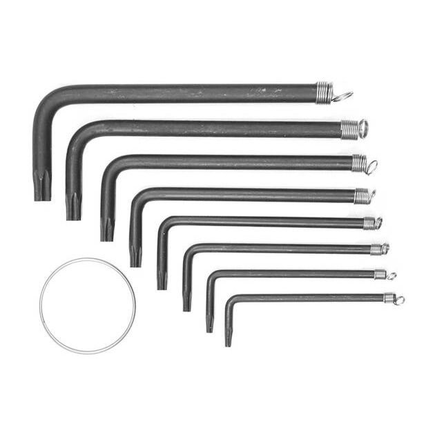 Ключи TORX L-образные VOREL, T9-T40, 8 шт. на кольце, фото  | SNABZHENIE.com.ua