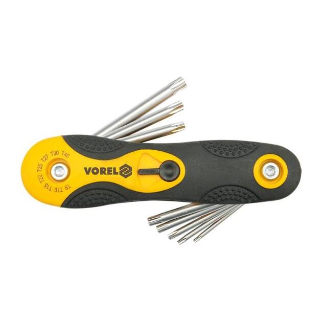 Ключ TORX L-образный VOREL, раздвижной, Т9-Т40 Cr-V, 8 эл., фото  | SNABZHENIE.com.ua