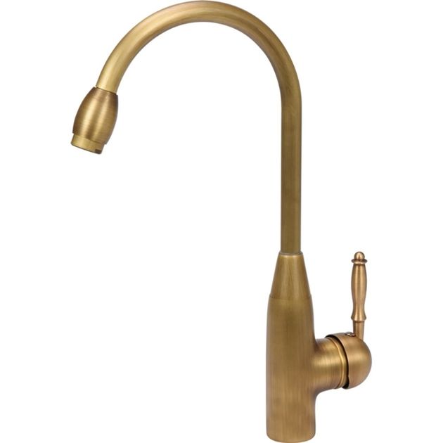 Смеситель для кухни FALA RETRO BRONZE 1 с шаровым регулятором, фото  | SNABZHENIE.com.ua
